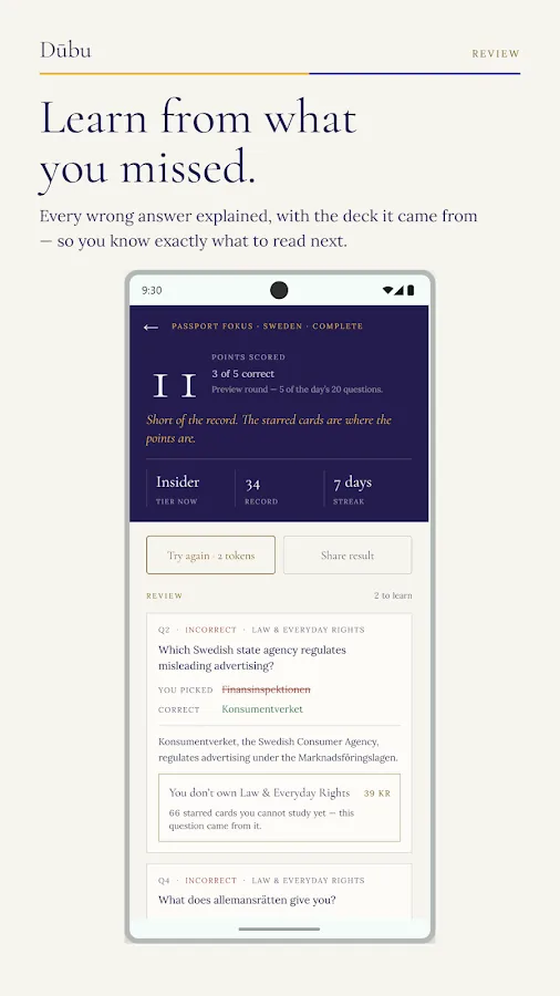 Review: a missed question, explained, with the deck it came from